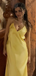 Elegant Yellow Spaghetti Straps Mermaid Long Formal Gown to Impress,WGP1941