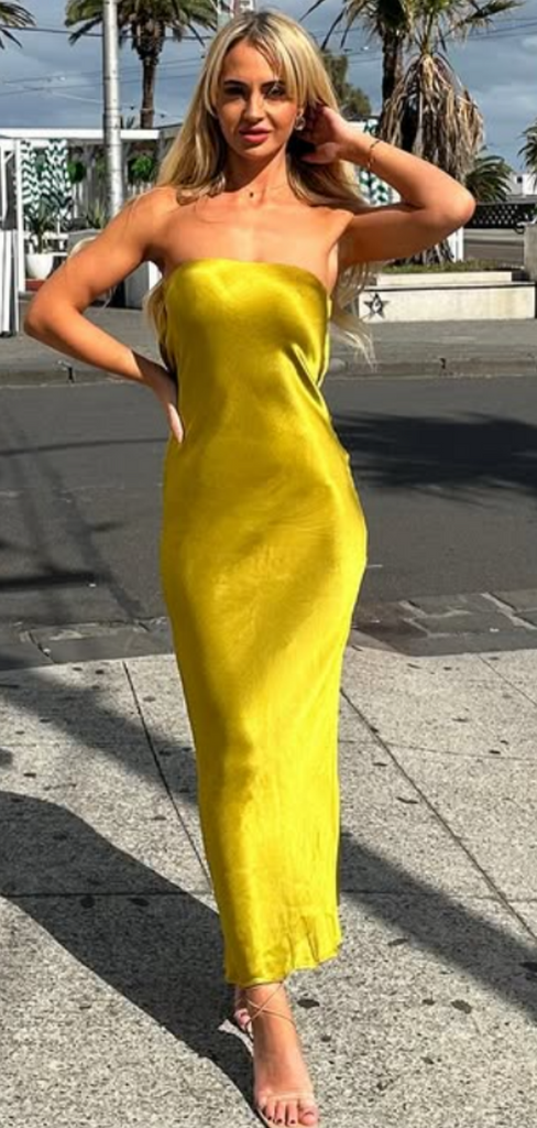 Sexy Gold Mermaid Straight Across Long Formal Gown to Impress,WGP1945