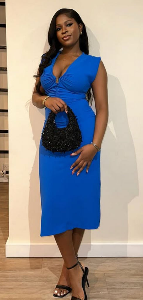 Popular Blue V-neck Mermaid Long Formal Gown to Impress,WGP1952