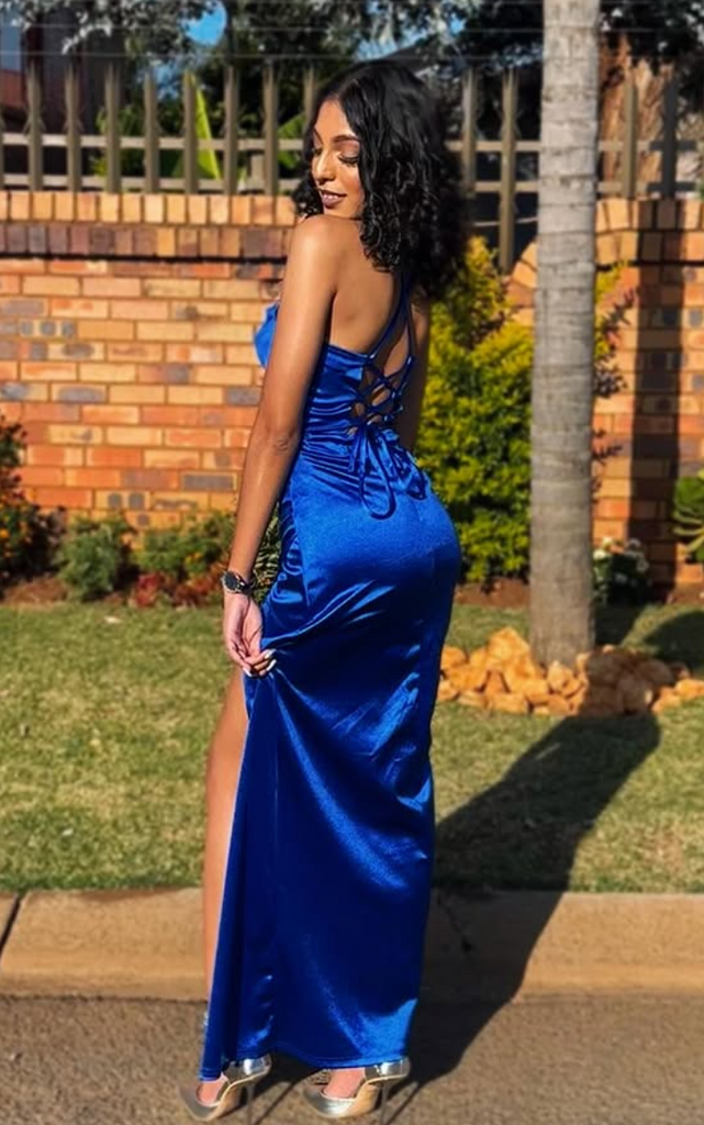 Popular Blue Spaghetti Straps Mermaid Long Formal Gown to Impress,WGP1951