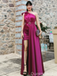 Popular Pink A-line One-shoulder Slit Long Formal Gown to Impress,WGP1955
