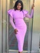 Sexy Purple Mermaid Long Sleeve Long Formal Gown to Impress,WGP1960