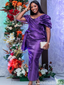 Sexy Purple Mermaid Off-shoulder Long Formal Gown to Impress,WGP1962