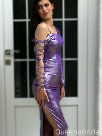 Sexy Purple Mermaid One-Sleeve Long Formal Gown to Impress,WGP1961