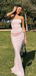 Sexy Pink Mermaid Straight Across Long Formal Gown to Impress,WGP1963