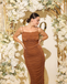 Sexy Brown Mermaid Spaghetti Straps Long Formal Gown to Impress,WGP1964