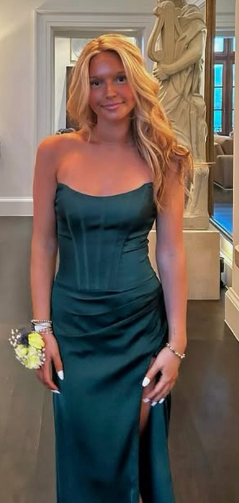 Sexy Green Mermaid Straight Across Long Formal Gown to Impress,WGP1965