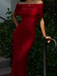 Sexy Red Mermaid Off-shoulder Long Formal Gown to Impress,WGP1967