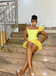 Elegant Yellow One-shoulder Homecoming Dress Graduation Party Dress , QB0952