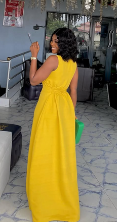 Popular Yellow A-line Spaghetti Straps Long Formal Gown to Impress,WGP1957