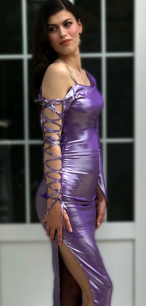 Sexy Purple Mermaid One-Sleeve Long Formal Gown to Impress,WGP1961