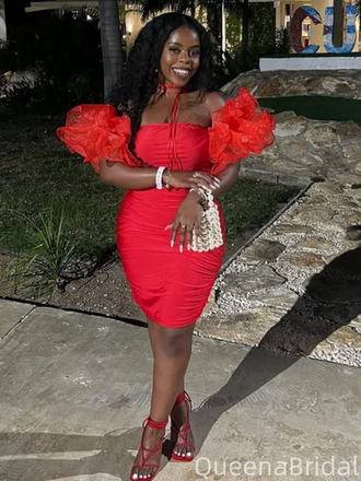 Sexy Red Mermaid Off-shoulder Long Formal Gown to Impress,WGP1978