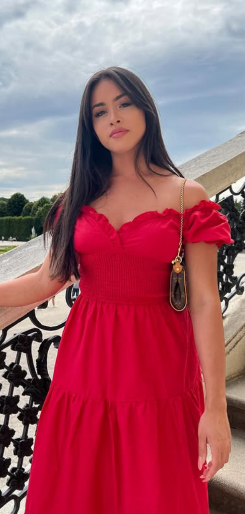 Popular Red A-line Off-shoulder Long Formal Gown to Impress,WGP1972