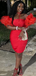 Sexy Red Mermaid Off-shoulder Long Formal Gown to Impress,WGP1978