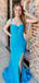 Popular Blue Mermaid Spaghetti Straps Long Formal Gown to Impress,WGP1974