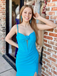 Popular Blue Mermaid Spaghetti Straps Long Formal Gown to Impress,WGP1974