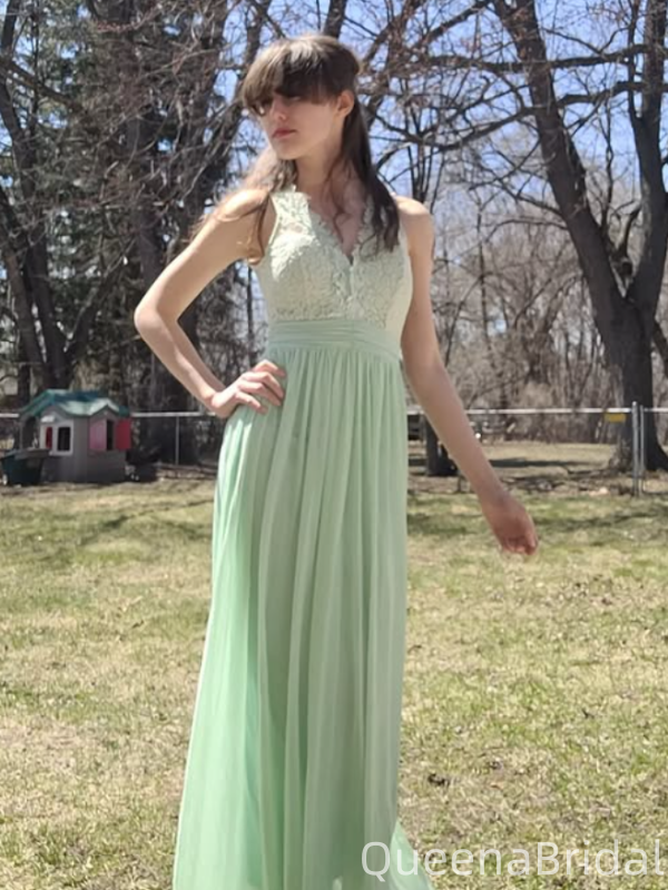 Popular Green A-line Lace Long Formal Gown to Impress,WGP1993