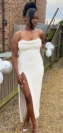 Popular White Slit Mermaid Long Formal Gown to Impress,WGP1982