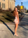 Elegant Pink Spaghetti Straps Homecoming Dress Graduation Party Dress , QB0959