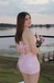 Elegant Pink Straight Across Homecoming Dress Graduation Party Dress , QB0958