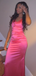 Popular Pink Spaghetti Straps Mermaid Long Formal Gown to Impress,WGP1989