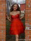 Elegant Red Sweetheart Homecoming Dress Graduation Party Dress , QB0961
