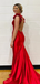 Popular Red V-neck Mermaid Long Formal Gown to Impress,WGP1988