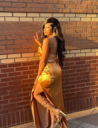 Popular Gold High-neck Mermaid Long Formal Gown to Impress,WGP1987