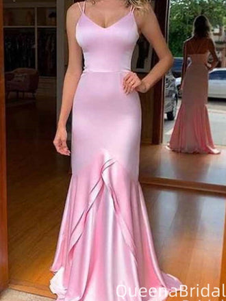 Elegant Spaghetti Strap V-neck Mermaid Long Formal Gown to Impress,WGP2131
