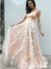 Pearl White A-line Floral Appliques Sweetheart Strapless Evening Gown Maxi Long Evening Party Prom Dresses ,WGP1049