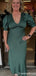 Casual Short Sleeves Mermaid Long Prom Dress Ideas, Evening Party Dresses,WGP2137