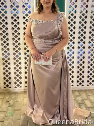 Elegant One-shoulder Mermaid Long Prom Dress Ideas, Evening Party Dresses,WGP2141