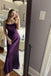 Sexy Purple  Mermaid Spaghetti Strap Long Prom Dresses,WGP432