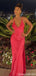 Sexy Spaghetti Strap V-neck Mermaid Long Formal Gown to Impress,WGP2033