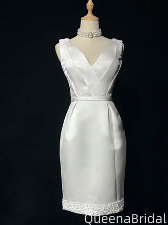 Elegant V-neck sheath Short Mini Homecoming Dress,QB1060