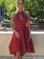 Elegant Halter Notched A-line Short Mini Homecoming Dress,QB1061
