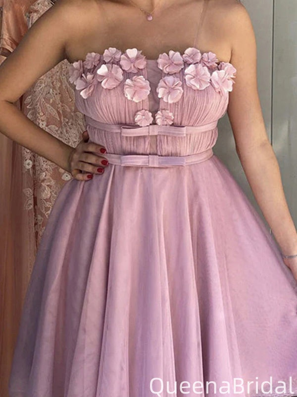 Elegant Strapless A-line Short Mini Homecoming Dress,QB1062