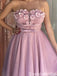 Elegant Strapless A-line Short Mini Homecoming Dress,QB1062