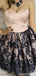 Gorgeous Strapless Lace A-line Short Mini Homecoming Dress,QB1063