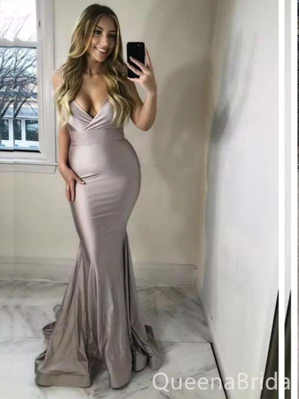 Sexy Plunging Mermaid Evening Gown Maxi Long Formal Dresses Prom Dresses ,WGP850