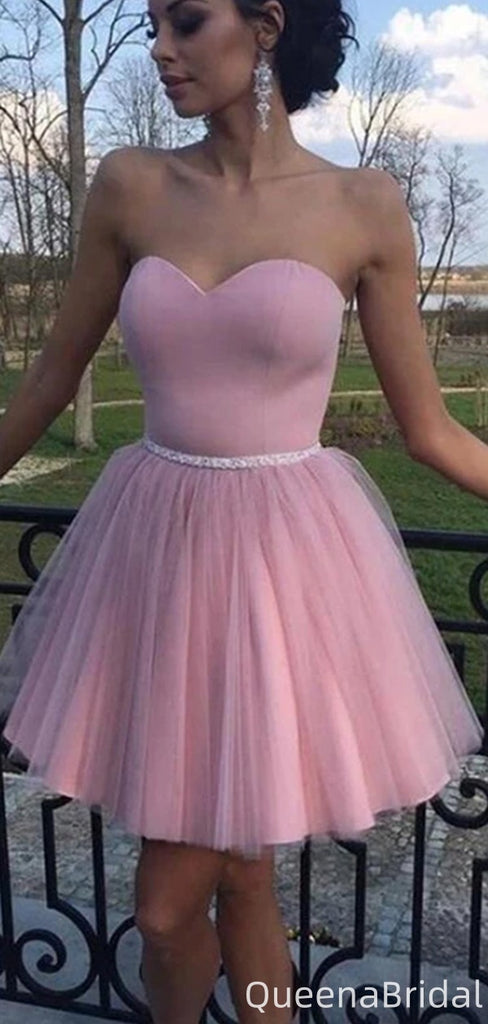 Gorgeous Strapless Sweetheart A-line Short Mini Homecoming Dress,QB1064
