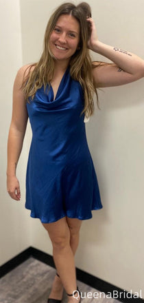 Casual Halter A-line Short Mini Homecoming Dress,QB1070