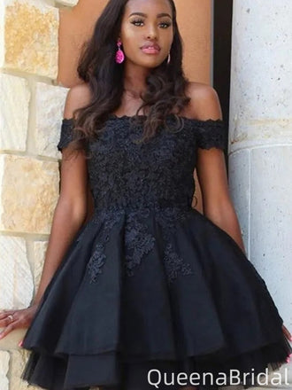 Gorgeous Strapless Lace Off-shoulder A-line Short Mini Homecoming Dress,QB0986