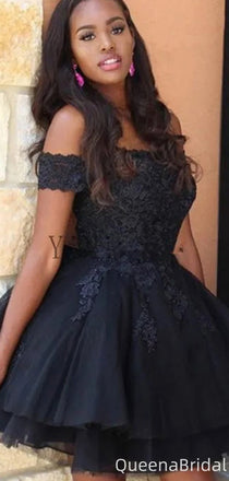 Gorgeous Strapless Lace Off-shoulder A-line Short Mini Homecoming Dress,QB0986