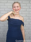 Casual Off-shoulder Sheath Short Mini Homecoming Dress,QB1076
