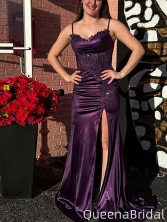 Elegant Spaghetti Strap Lace Mermaid Long Formal Gown to Impress,WGP2149