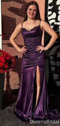 Elegant Spaghetti Strap Lace Mermaid Long Formal Gown to Impress,WGP2149