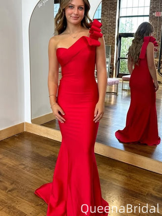 Elegant One-shoulder Mermaid Long Formal Gown to Impress,WGP2152