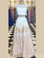 Elegant Two Pieces Lace Appliques A-line Evening Gown Maxi Long Formal Dresses Prom Dresses,WGP994