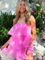 Casual Backless Strapless A-line Homecoming Dress Graduation Party Dress,QB0974